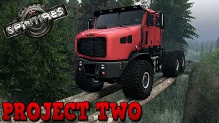 SpinTires  Project Two  Map Mod  Oshkosh HET M1070 [upl. by Oilegor]