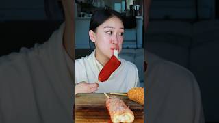 EXTRA CHEESY KOREAN CORN DOG 🤤✨ mukbang [upl. by Serilda]