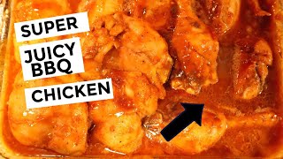 Juiciest Oven Baked BBQ Chicken Thighs And Drumsticks Homemade Recipe stayhome withme [upl. by Atsirc]