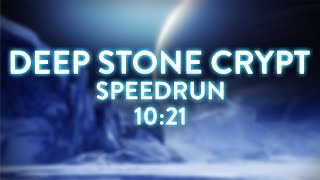 World Record Speedrun  Deep Stone Crypt in 1021 [upl. by Afira]