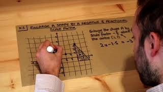 Key Skill  Enlarge a shape by a negative and fractional scale factor [upl. by Dottie]