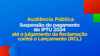 Audiência Pública  A Situação do IPTU em Juiz de Fora  CMJF 25 de Abril de 2024 [upl. by Acinorrev]