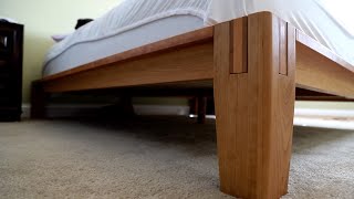 I Built A Thuma Bed Frame From Cherry Hardwood [upl. by Alludba]