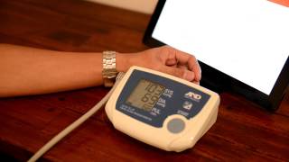 Telehealth tutorial How to use your AampD blood pressure monitor [upl. by Annahsit]