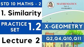 Similarity  Practice Set 12 Lecture 2 SSC Class 10 Geometry  Maths Part 2  Maharashtra 10th [upl. by Ettennal]