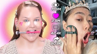 Trying The Most VIRAL Makeup Hacks of 2023  NikkieTutorials [upl. by Ursa502]