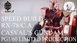 SPEED BUILD PG 160 RX78CA CASVAL GUNDAM LIMITED PRODUCTION By TidGunpla [upl. by Rebmac9]