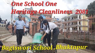 One School One Heritage Cleanliness 2081Chyamhasingh PondJasahiti PremisesBagiswori School [upl. by Droffats625]