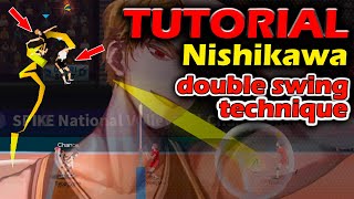 TUTORIAL Nishikawa double swing technique The Spike Volleyball 3x3 [upl. by Jordans]