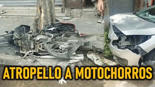 Valiente esposo persigue y atropella a motochorros tras asalto a su esposa embarazada en Córdoba [upl. by Morra]