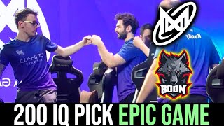 NIGMA vs BOOM — 200 IQ LAST PICK EPIC GAME [upl. by Neit]