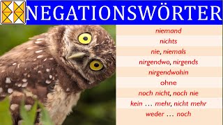 Negationswörter und was sie negieren  Deutsche Grammatik  with subtitles مع الترجمة [upl. by Dorkus737]