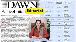 Dawn Editorial with Urdu Translation Editorial Analysis Dawn newspaper reading [upl. by Bowne]