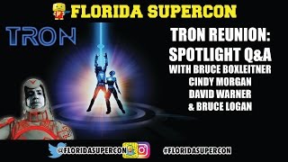 Tron QampA with Bruce Boxleitner Cindy Morgan David Warner and Bruce Logan at Florida Supercon 2016 [upl. by Yarased]