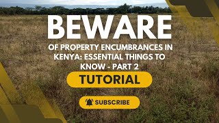 Beware Of Property Encumbrances in Kenya Essential Things To Know  PART 2 [upl. by Lanny407]