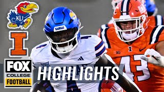 No 19 Kansas Jayhawks vs Illinois Fighting Illini Highlights  FOX College Football [upl. by Fabron536]