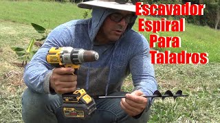 🔥Probando la excavadora espiral para taladro  Para plantar🌴  ✅ [upl. by Emmet]