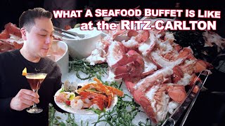 What a Luxurious Lobster King Crab and Seafood Buffet is like at the RitzCarlton [upl. by Quartas]