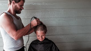 Boys Haircuts at Home  3 Generations of Haircuts  June 19 2022 [upl. by Kcirdek422]