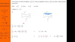 650 Fizykamax optyka geometryczna soczewka wodna dwuwklęsła wzór soczewkowy ogniskowa [upl. by Fiann]