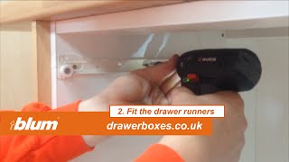 Blum Metabox  shallow replacement kitchen drawer box  2 of 3 Fit the drawer runners [upl. by Eriam]