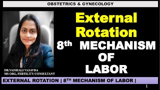 External Rotation  Mechanism of Labour  DrVaishali Vasavda [upl. by Thorlie]