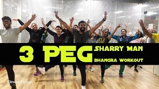 3 Peg Sharry Man Bhangra Dance Workout  Easy Fitness Dance 3 Peg Easy Choreography  3 peg Dance [upl. by Levram]