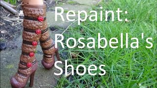 How to Repaint Rosabella Beauty doll shoes from Ever After High by EahBoy [upl. by Sami]