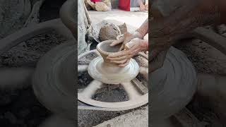 A clay pot for birds to drink water from pottery clay clayart potter shorts short shortvideo [upl. by Anahsek]