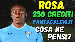 LA MIA ROSA IDEALE 433 250 CREDITI RUOLI E QUOTAZIONI FANTACALCIOIT LISTONE FANTACALCIO 20242025 [upl. by Nela]