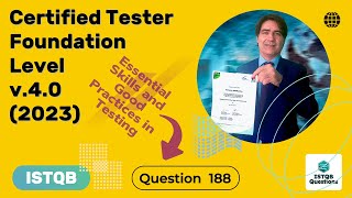 ISTQB Foundation level v40 2023 Question 188 [upl. by Eak]