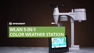 BRESSER WIFI color weather center with 5in1 profi sensor [upl. by Beitnes]