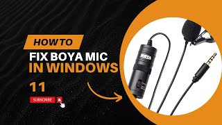 Fix Boya Mic Not Working On Pc Windows 11 On 2025  Mic problem PC  SOLVED  EASY FIX [upl. by Ricardama]