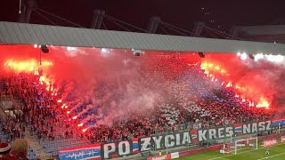 PL Wisła Kraków  BrukBet Termalica Nieciecza kibice Wisły 20241018 [upl. by Carlson]