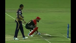 IPL 2019 Virat Kohlis reaction to Sunil Narine Mankad attempt is priceless [upl. by Asoral]