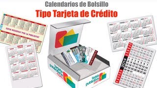 Calendarios de bolsillo Tipo tarjeta de Crédito [upl. by Ainaled]