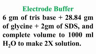 Contents of Samples Buffers for SDSPAGE Protocol [upl. by Nueoht]