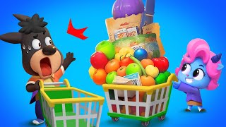 Grocery Store Shopping  Police Cartoon  Educational  Kids Cartoon  Sheriff Labrador  BabyBus [upl. by Shanleigh]