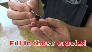 Lapidary 101 How to fill in cracks in cabochon cut gemstones [upl. by Amaerd717]