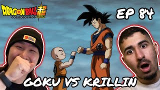 GOKU VS KRILLIN  DRAGON BALL SUPER EPISODE 84 REACTION [upl. by Leanor]