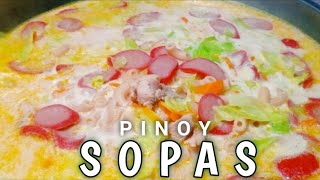 PINOY SOPAS  FILIPINO CHICKEN MACARONI SOPAS [upl. by Yema816]