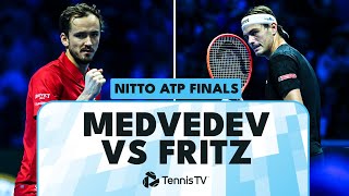 Daniil Medvedev vs Taylor Fritz Highlights  Nitto ATP Finals 2024 [upl. by Feriga]