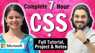 CSS Tutorial for Beginners  Complete CSS with Project Notes amp Code [upl. by Siari]