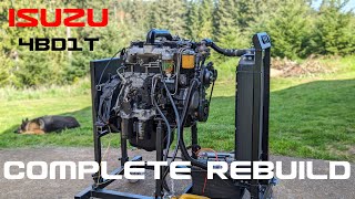 Starting the rebuilt excavator engine for the first time Hitachi EX12024BD1T [upl. by Tnek]