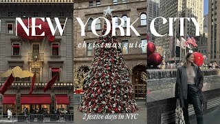 2 days in nyc for christmas 🎄 festive windows shopping restaurants and markets haul amp giveaway [upl. by Chapland]