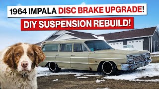 My First Classic Car 1964 Chevy Impala Station Wagon Complete Suspension Rebuild Disc Brakes [upl. by Adnarim]