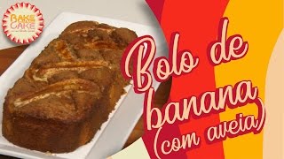 Bolo FIT de Banana com aveia  Sem glúten sem açúcar sem lactose [upl. by Nahej]