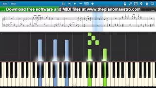 Possibility TwilightXYZ New Moon  Lykke Li  piano lesson with Synthesia [upl. by Nivart]