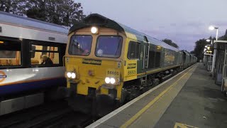 Evening Freight Trains  Wandsworth Road Station  27th September 2019 [upl. by Airtap]