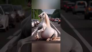 A Pregnant Horse Is Helpless horse pregnancy alone shorts animals animalslover viralvideo [upl. by Anitsirt499]